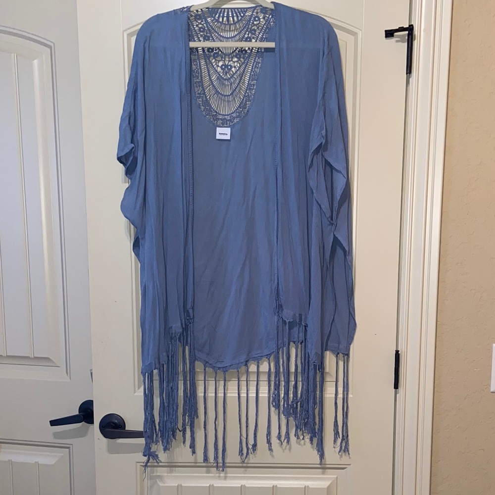 Sonoma Blue Fringe Cape